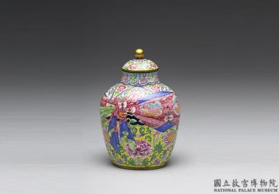 图片[2]-Lidded gilt copper jar adorned with painted enamel and wrapped in a false sash, Yongzheng reign (1723-1735), Qing dynasty-China Archive